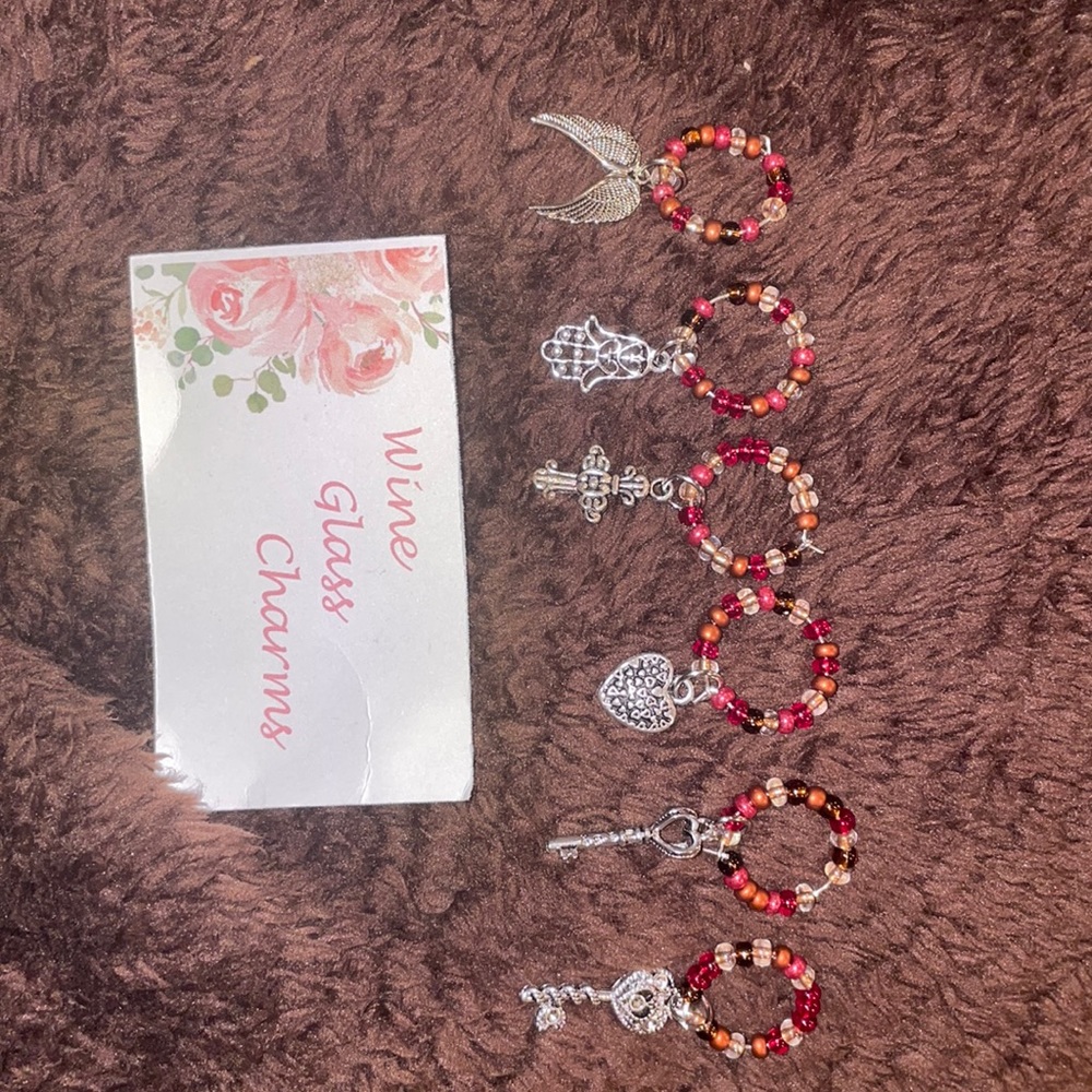Wine glass charms
